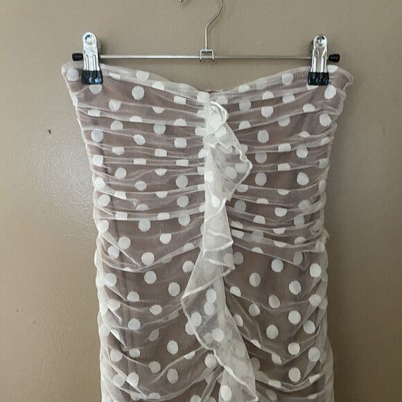 Majorelle White Mesh Dot Lace Bodycon Brady Dress Revolve NWT Sz XS - Picture 12 of 14